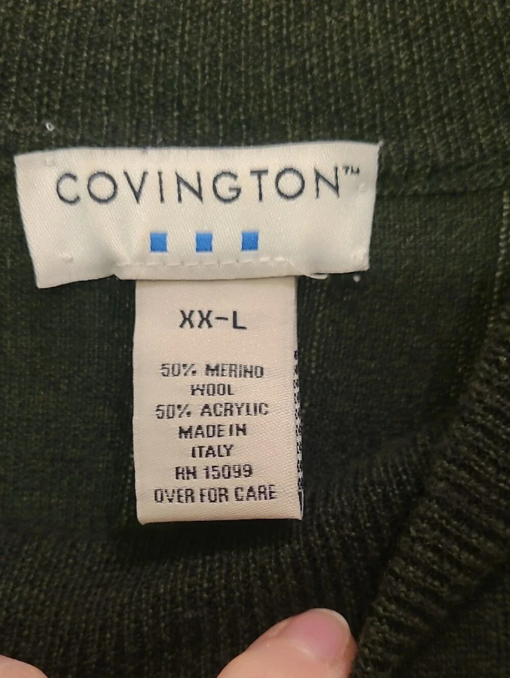 Covington Men's Dark Green Turtleneck Sweater
